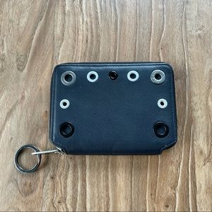 RAG & BONE Grommet Zip-Around Leather Wallet